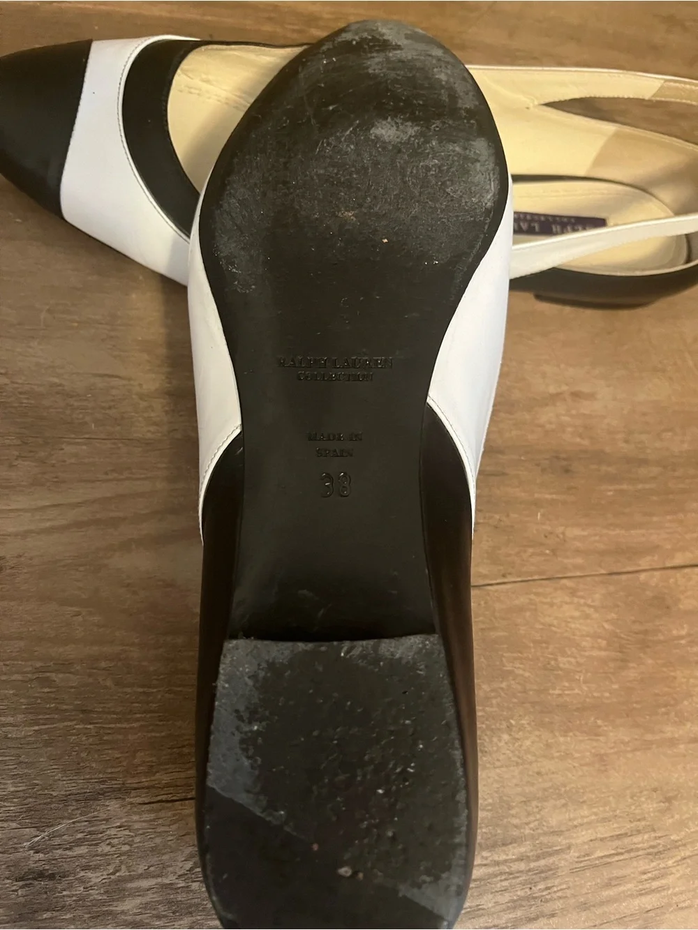 Authentic Ralph Lauren Vintage Purple Label Leather Ballet Flats